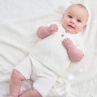 White cable knit cardigan