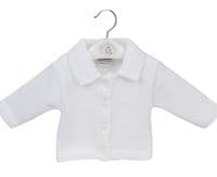 White cardigan with collar