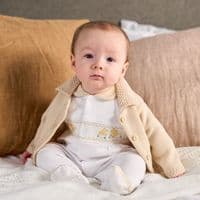 White cardigan with collar