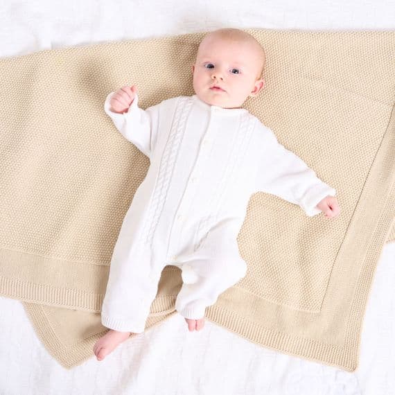 White footless knitted coverall