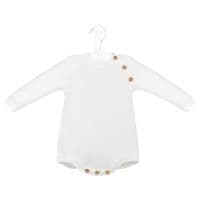 White long sleeve knitted romper