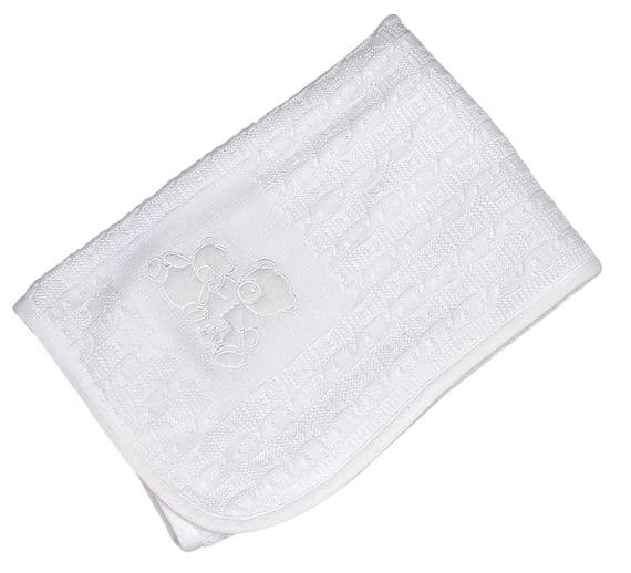 White teddy bear shawl