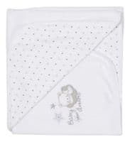 White tiny baby bear hooded jacket