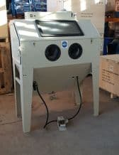 Large Foot Operated Sand Blast Cabinet with Built in Dust Extractor. SBC420 in Cream