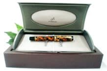 Parker Duofold Mini Fountain  Pen International in Mosaic Amber Colourway & a Medium Nib