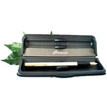 Parker Frontier Fountain Pen Stainless Steel with Gold trim Medium Nib Boxed