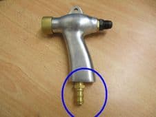 Part 9 for SBC420 Sandblast Gun Media Inlet Barb Fitting. 3/8 Barb Inlet Fitting