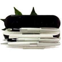 Pilot MR Fountain Pen Rollerball Pen or Ballpoint Pen Matt Silver Gift Boxed