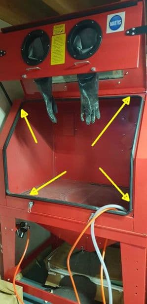 Replacement Door Seal for SSBC990 Sand Blast Cabinet. Part #26 Door Seal Blaster