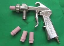Sand Blast Gun (pistol) with 4 Ceramic Nozzles. Grit Blaster