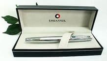 Sheaffer 300 Fountain Pen all Chrome Body Medium Nib Gift Boxed