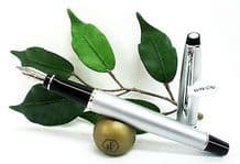 Waterman Expert Fountain Pen Satin Chrome with Black & Chrome Trims S0701210