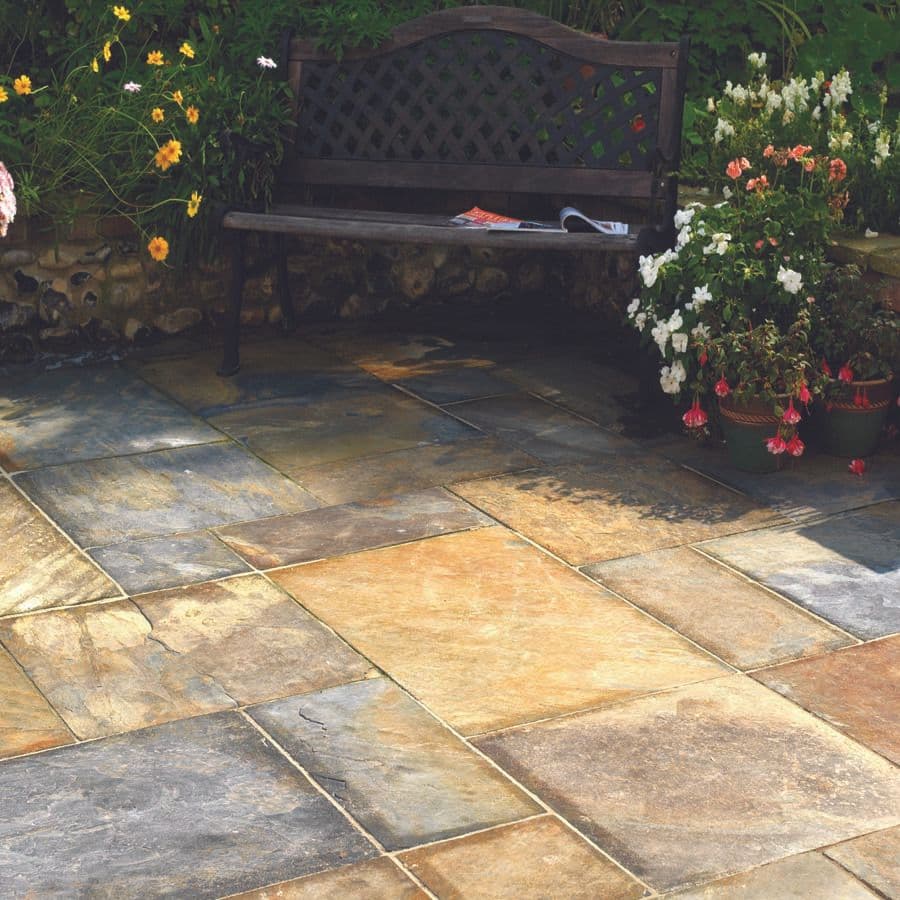 Pavestone Paving-Slate-Rusty-PAVING SLABS MIXED SIZE 14 4m2
