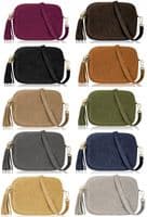 Burgundy  Suede  Crossbody Bag Camera Style Bag Italian  Suede Shoulder Bag