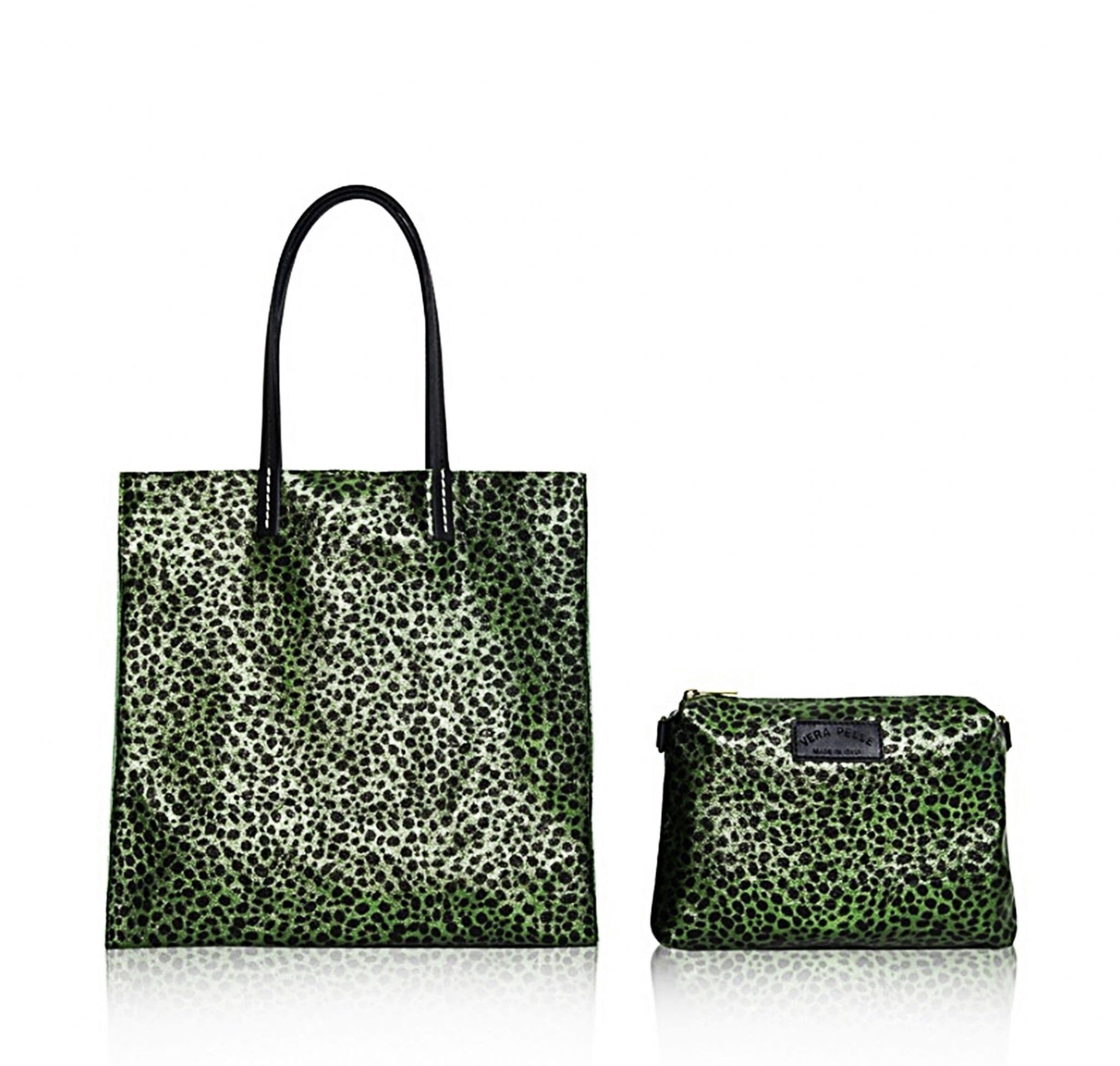 Gold Animal Print Metallic Bags Set Of Tote Crossbody Vera