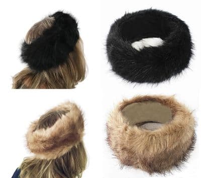 Handbag Bliss Luxury Faux Fur Headband Winter / Ski Ear Warmer Hat