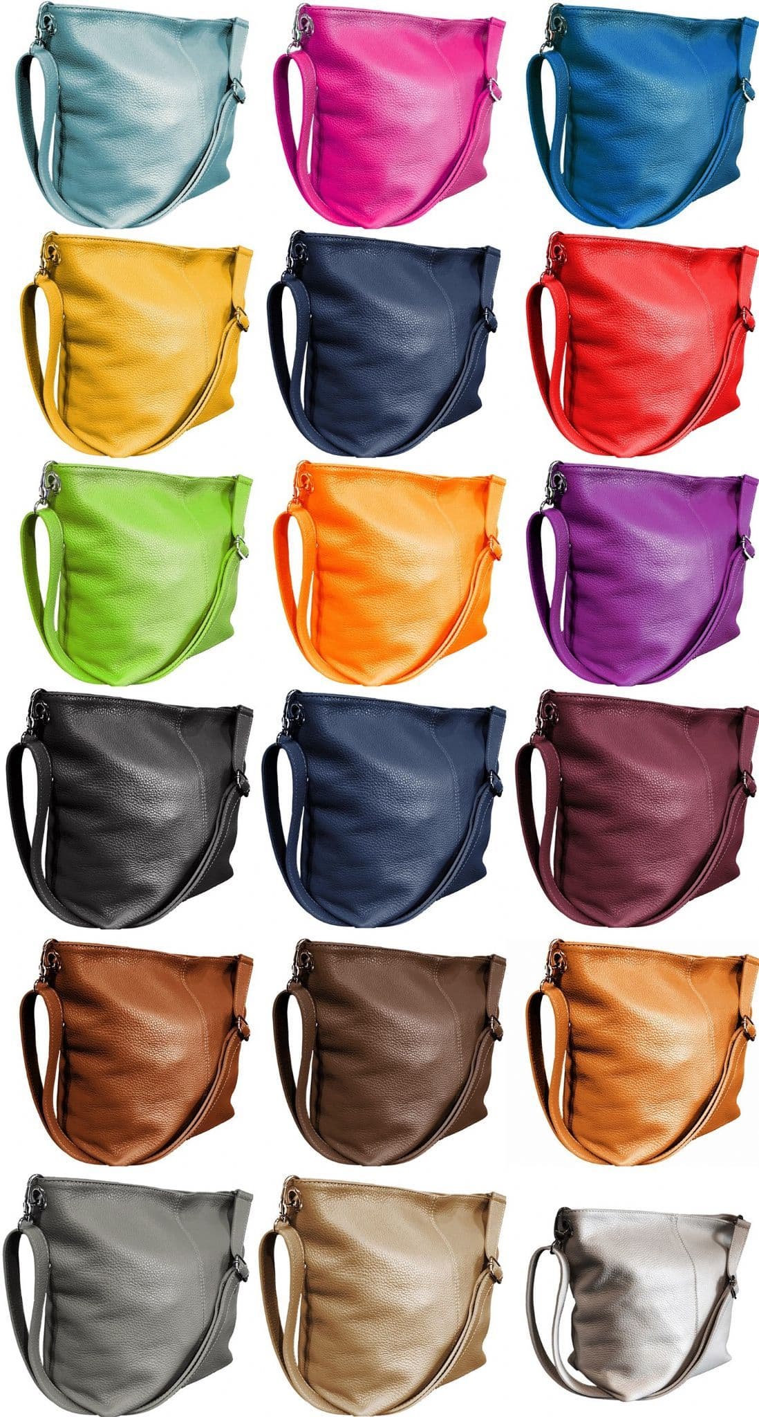 Handmade Genuine Italian Soft Leather Cross Body Shoulder Slouch Bag