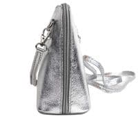 Italian Leather Small Cute Metallic Colours Crossbody Shoulder Handbag