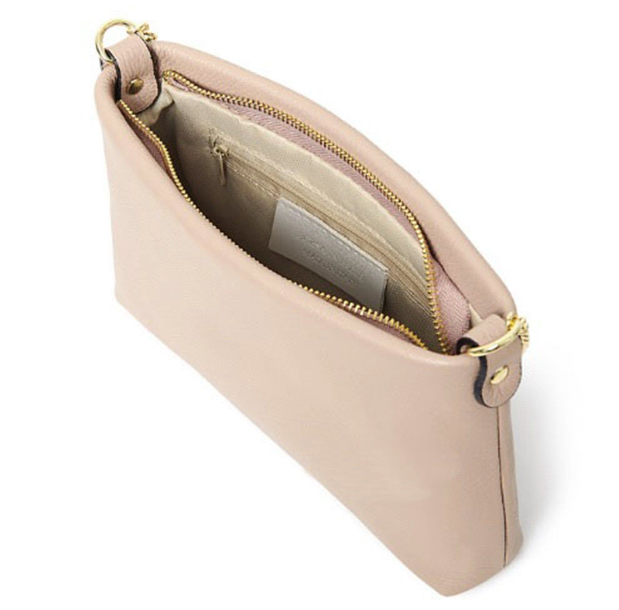 Leather Clutch Crossbody Shoulder Bag With 2 Gold Chain Straps 3 in 1