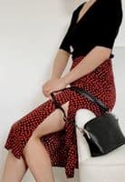 Leather Crossbody Shoulder Small Bag, Clutch Bag, Purse, Soft Italian Leather, Silver Tone Trims