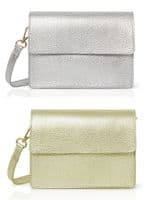 Metallic Clutch Crossbody Shoulder Bag Box Shape (SALE - was £42.94)