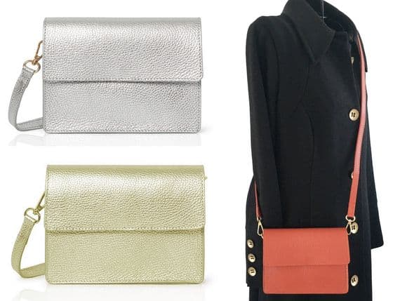 Metallic Clutch Crossbody Shoulder Bag Box Shape (SALE - was £42.94)