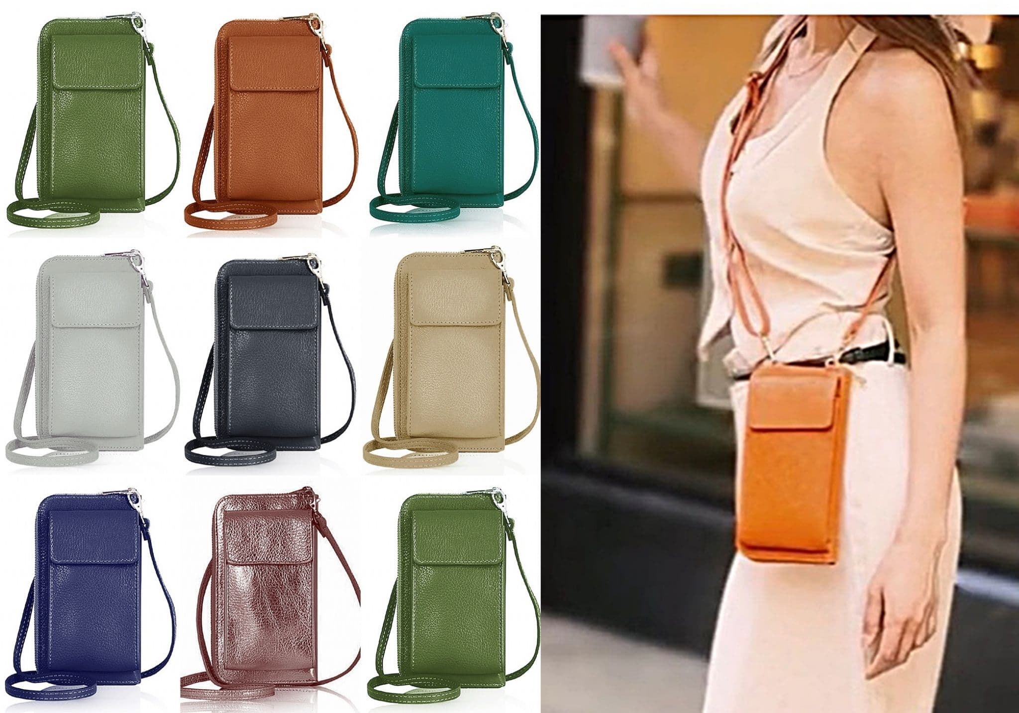 Mobile Phone Crossbody Shoulder Bag Pouch Wallet Purse Clutch - Main Image