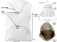 NEW Burgundy Soft Grained Italian Leather Rucksack Backpack Handmade Many Pockets & Compartments