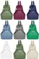 Rucksack Backpack Genuine Italian Soft Leather Top Handle Bag  Lap Top Bag Med- Lg (All Colours)