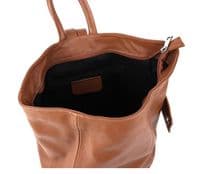 Rucksack Backpack Genuine Italian Soft Leather Top Handle Bag  Lap Top Bag Med- Lg (All Colours)