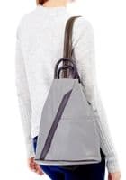 Rucksack Backpack Shoulder Bag Vera Pelle Super Soft Italian Leather Convertible ( Brown & Tans)