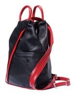 Rucksack Backpack Shoulder Bag Vera Pelle Super Soft Italian Leather Convertible ( Brown & Tans)
