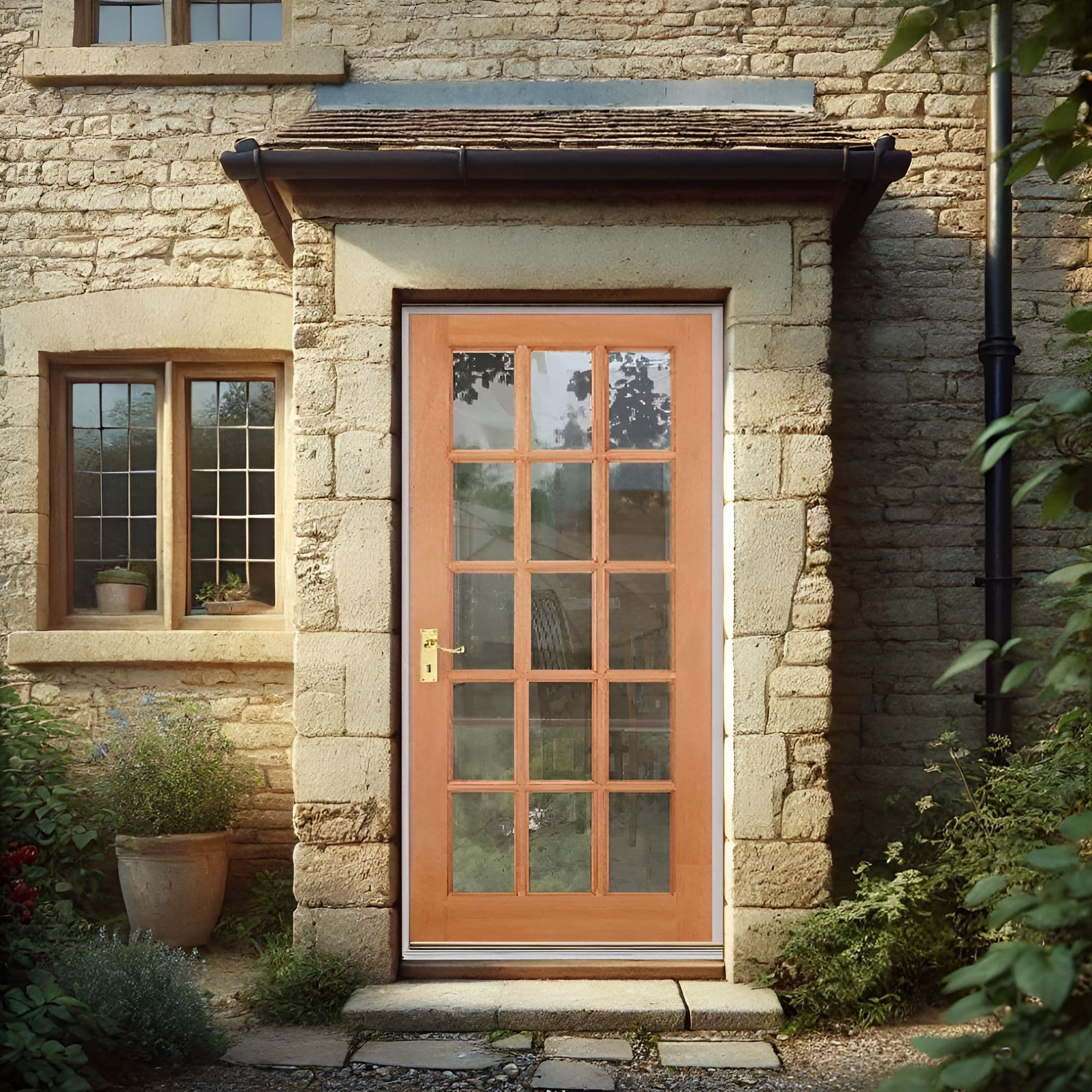 15 Pane Clear Double Glazed M&T External door