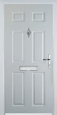 6 Panel Composite External Door - White