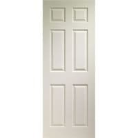 6 Panel Painted Grained Interior Door