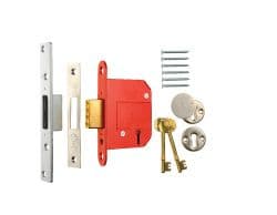 Chrome 5 lever Mortice Deadlock