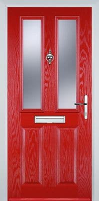 Clifton Glazed Composite Door - Red