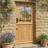 Cottage Stable 4 Light Oak Double Glazed Door | Barn style Door | Glazed back Door