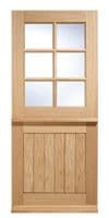 Cottage Stable 6 Light Oak Double Glazed Door