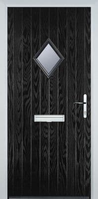 Diamond Glazed Composite Door - Black