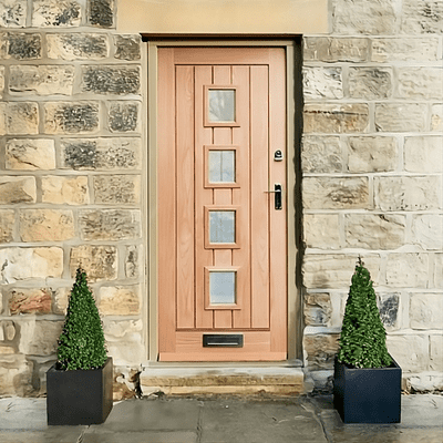Dordogne Oak Double glazed External Door