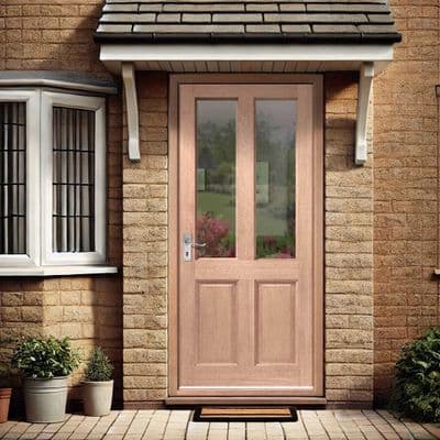 Malton Hardwood External door - Frosted or Clear