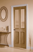 Rockingham 4 Panel Oak Glazed Interior Door