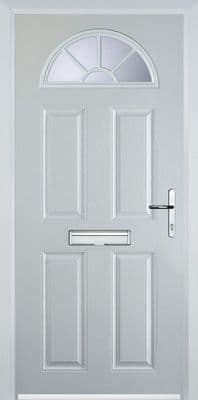 Sunburst Composite Door - White