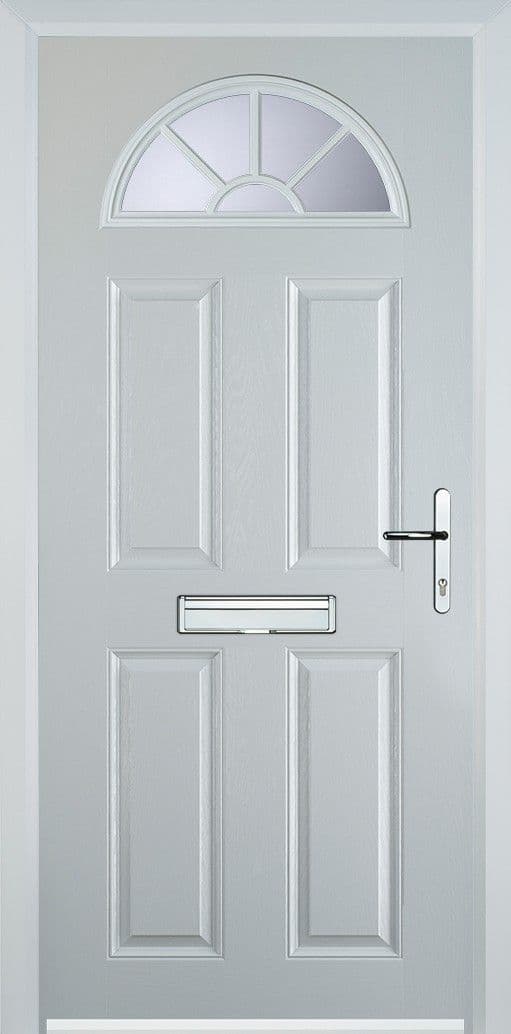 Sunburst Composite Door - White