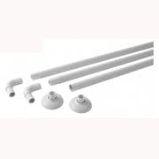 4 Configuration Shower Curtain Rail in White (L-Shape U-Shape Straight) RLC
