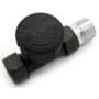 ANTHRACITE STRAIGHT Thermostatic Radiator Valve Pack • TRV Lock Shield 1/2