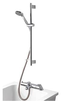 Aqualisa Midas 300 Bath Shower Mixer with Adjustable Height Head - Exposed HP/Combi System