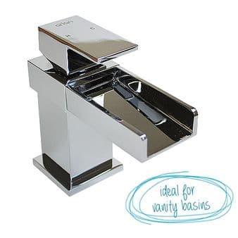 Arian Square Waterfall Mini Basin Mixer Tap