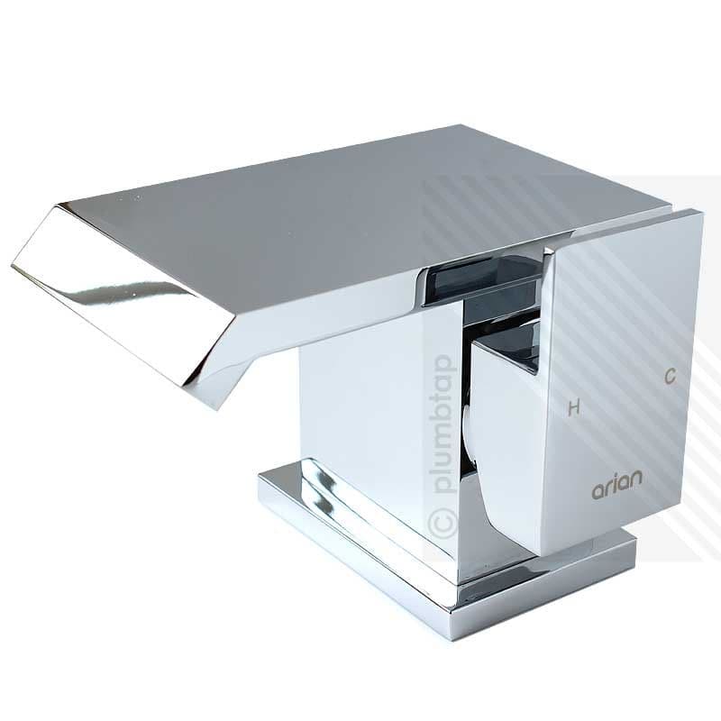 Arian Azara Wide Waterfall Designer Basin Mixer Tap in Chrome